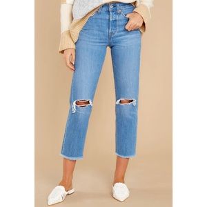 Levi’s Wedgie High-Waisted Distressed Straight Jean - Market Street